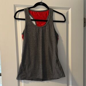 Fabletics Charcoal and Scarlet Tank Top